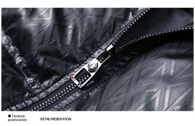 Chaqueta de Plumón para Hombre con Cuello Alzado y Mangas Tejidas - Image 44