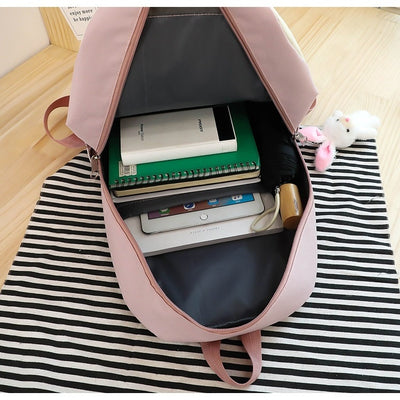 Mochila Escolar de Tres Piezas a Cuadros con Gran Capacidad - Image 64