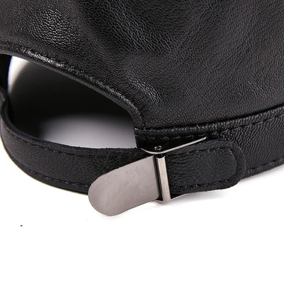Gorra Plana de Piel de Oveja Estilo Británico para Mujer - Image 10