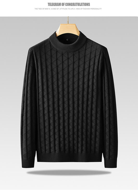 Suéter Tejido Oversize para Hombre Talla Grande Cuello Redondo - Image 20