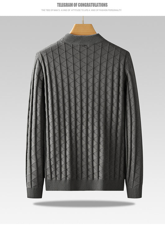 Suéter Tejido Oversize para Hombre Talla Grande Cuello Redondo - Image 23