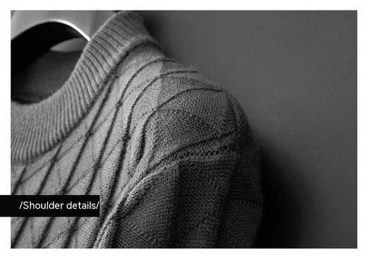 Suéter Tejido Oversize para Hombre Talla Grande Cuello Redondo - Image 26