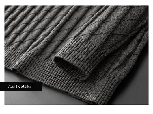 Suéter Tejido Oversize para Hombre Talla Grande Cuello Redondo - Image 28