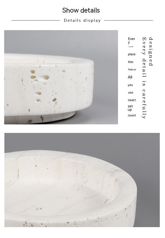 Mesa de Té Chino con Borde de Mármol y Maceta de Flores Eternas Simuladas - Image 26