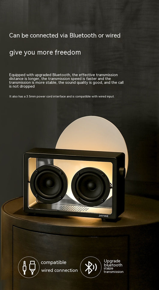 Parlante Bluetooth Retro Transparente de Alta Fidelidad - Image 8