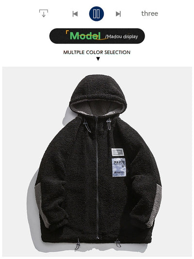 Abrigo de Invierno Acolchado con Forro de Lana de Cordero para Hombre - Image 11