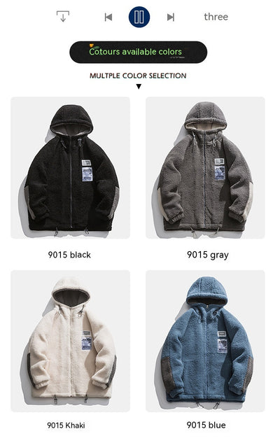 Abrigo de Invierno Acolchado con Forro de Lana de Cordero para Hombre - Image 16