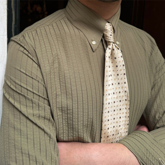 Camisa Casual de Manga Larga en Seersucker Transpirable para Hombre - Image 10