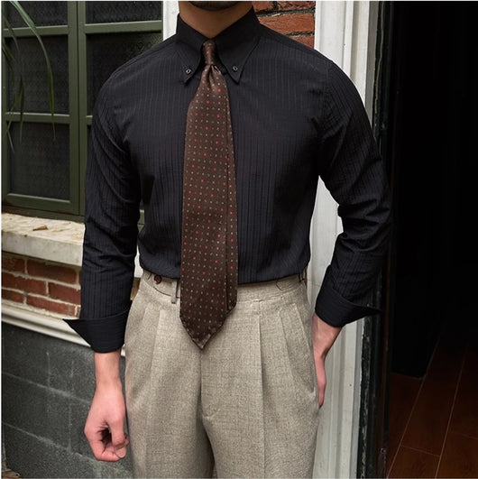 Camisa Casual de Manga Larga en Seersucker Transpirable para Hombre - Image 15