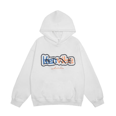 Sudadera Hoodie Suelta con Bordado de Diseño y Forro Polar para Hombre - Image 18