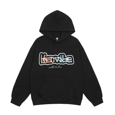 Sudadera Hoodie Suelta con Bordado de Diseño y Forro Polar para Hombre - Image 24