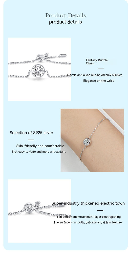Pulsera de Plata 925 Estilo Ins con Diamantes - Diseño Minimalista y Elegante - Image 24
