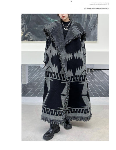 Cardigan Tejido Largo Holgado para Invierno - Abrigo de Punto Cómodo - Image 27