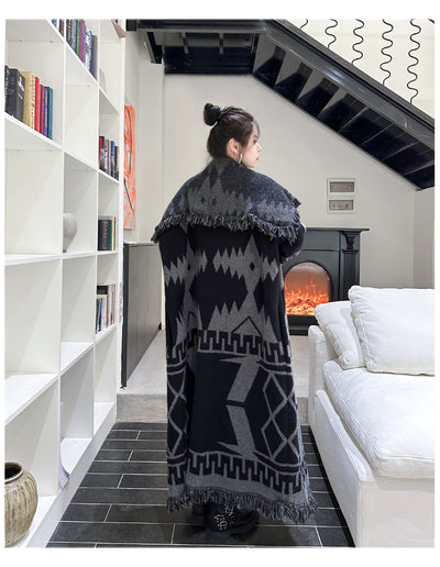 Cardigan Tejido Largo Holgado para Invierno - Abrigo de Punto Cómodo - Image 29