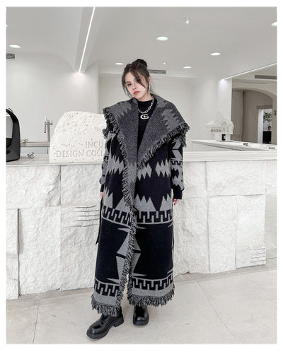 Cardigan Tejido Largo Holgado para Invierno - Abrigo de Punto Cómodo - Image 31