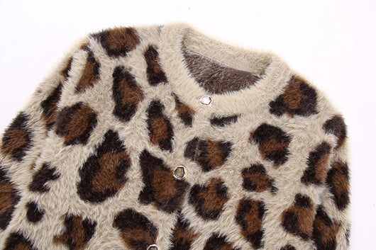 Abrigo Tejido Jacquard con Patrón Animal y Efecto Pelaje Artificial - Image 34