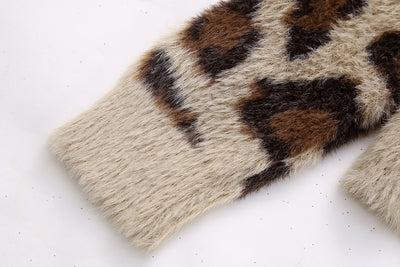 Abrigo Tejido Jacquard con Patrón Animal y Efecto Pelaje Artificial - Image 38