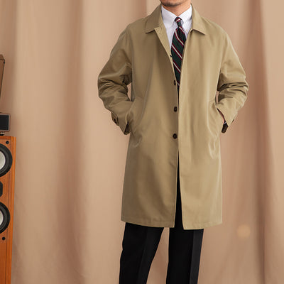 Abrigo Tipo Gabardina Business Casual de Solapa Simple - Image 12