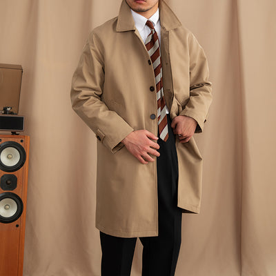 Abrigo Tipo Gabardina Business Casual de Solapa Simple - Image 15