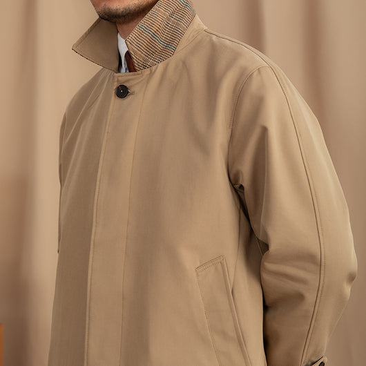 Abrigo Tipo Gabardina Business Casual de Solapa Simple - Image 17