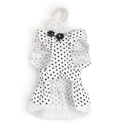 Vestido Princesa para Perro con Lunares Blanco y Negro - Image 16