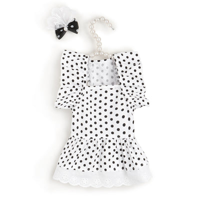 Vestido Princesa para Perro con Lunares Blanco y Negro - Image 23