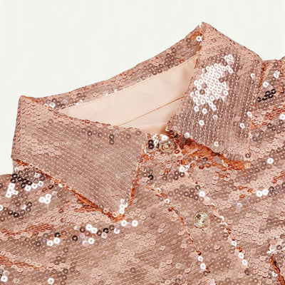 Conjunto Dos Piezas: Blusa Larga con Lentejuelas y Falda Brillante - Image 29