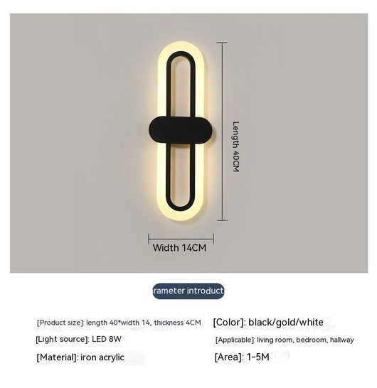 Lámpara LED Ovalada de Acrílico para Pared - Iluminación Moderna de Dormitorio - Image 21