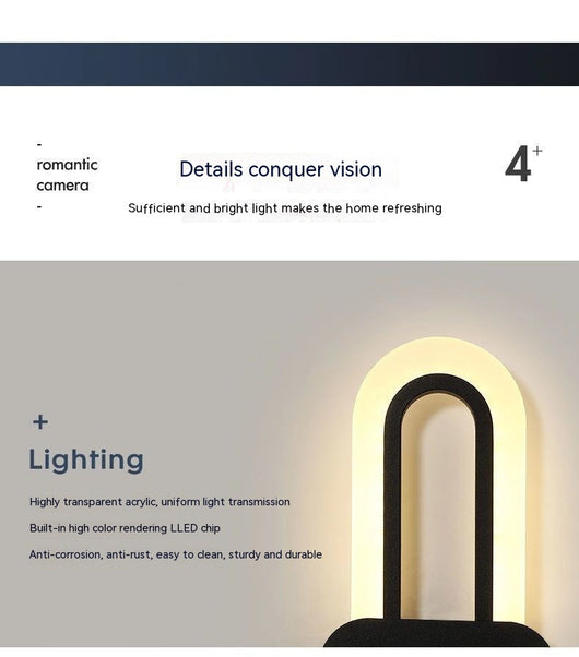 Lámpara LED Ovalada de Acrílico para Pared - Iluminación Moderna de Dormitorio - Image 23
