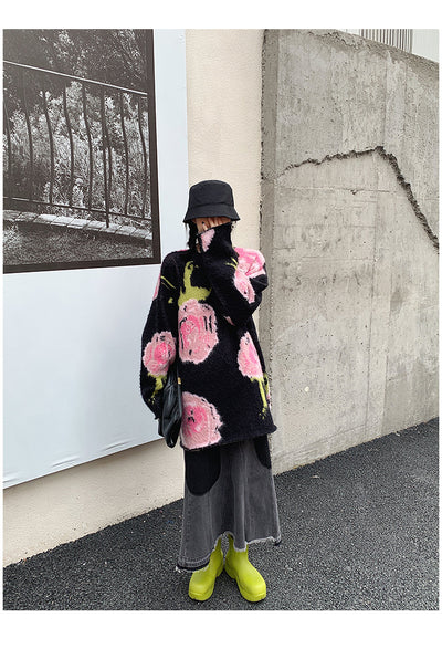 Suéter Tejido Retro Jacquard Largo Invierno - Estilo Relajado - Image 37