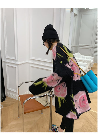 Suéter Tejido Retro Jacquard Largo Invierno - Estilo Relajado - Image 41