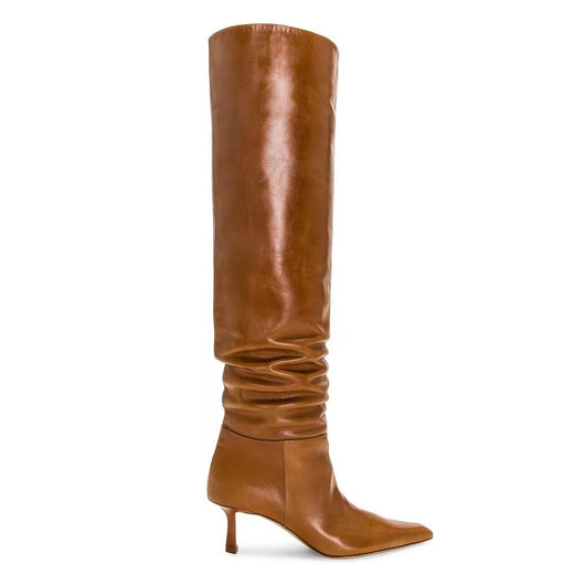 Botas Vaqueras Cuadradas con Tacón Stiletto - Estilo Casual Moderno para Mujer - Image 38