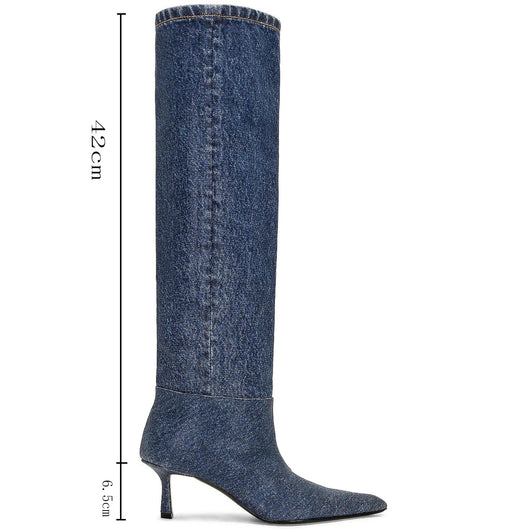 Botas Vaqueras Cuadradas con Tacón Stiletto - Estilo Casual Moderno para Mujer - Image 40
