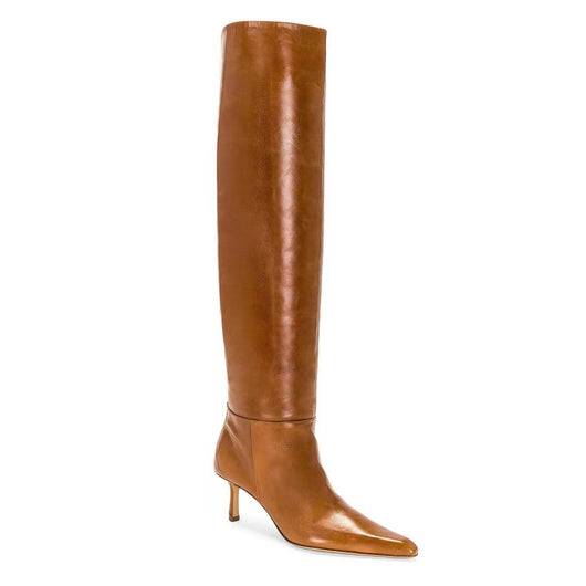 Botas Vaqueras Cuadradas con Tacón Stiletto - Estilo Casual Moderno para Mujer - Image 47