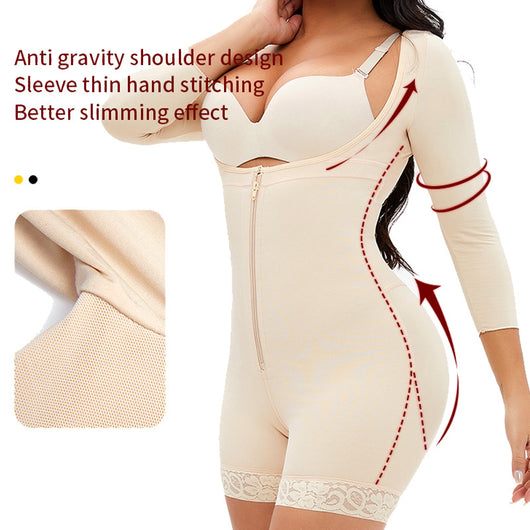 Body Moldeador Talla Grande con Mangas Largas y Cintura Alta - Image 14
