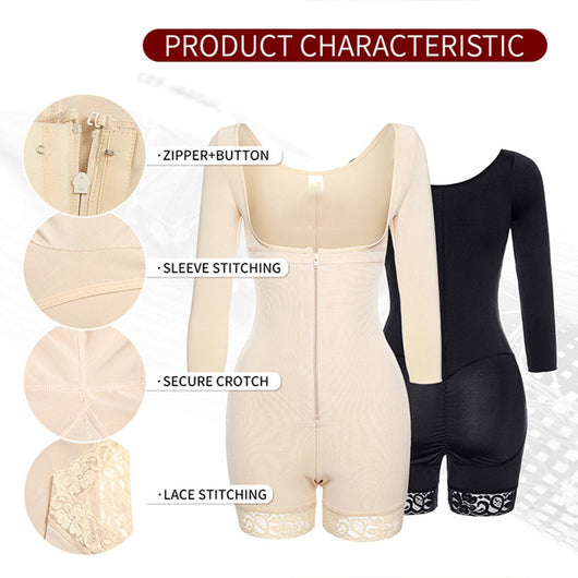 Body Moldeador Talla Grande con Mangas Largas y Cintura Alta - Image 16