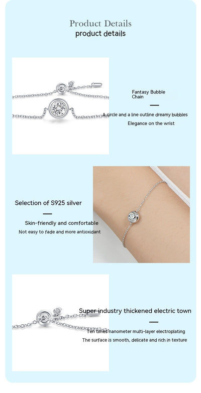 Pulsera de Plata 925 Estilo Ins con Diamantes - Diseño Minimalista y Elegante - Image 40