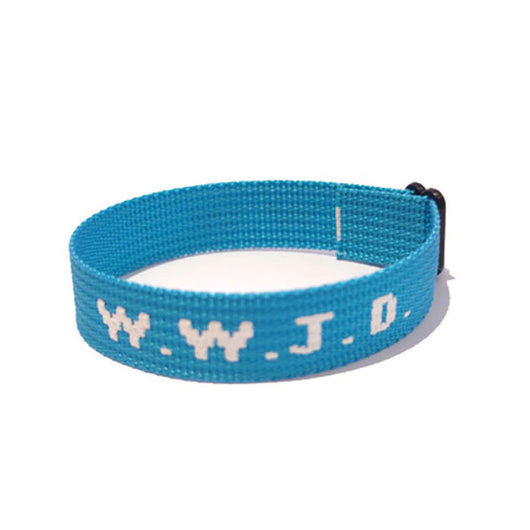 Pulsera Ajustable con Cinta Jacquard Estampada WWJD Unisex - Image 60