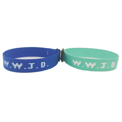 Pulsera Ajustable con Cinta Jacquard Estampada WWJD Unisex - Image 62