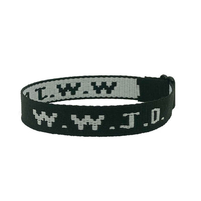 Pulsera Ajustable con Cinta Jacquard Estampada WWJD Unisex - Image 70