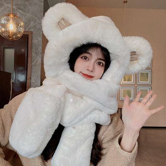 Conjunto Térmico Invierno: Gorro, Bufanda y Guantes Peluche - Image 22