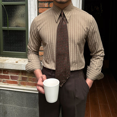 Camisa de Manga Larga en Seersucker Transpirable sin Planchado - Image 19