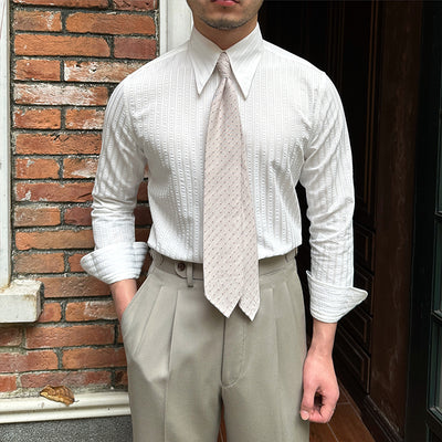 Camisa de Manga Larga en Seersucker Transpirable sin Planchado - Image 23