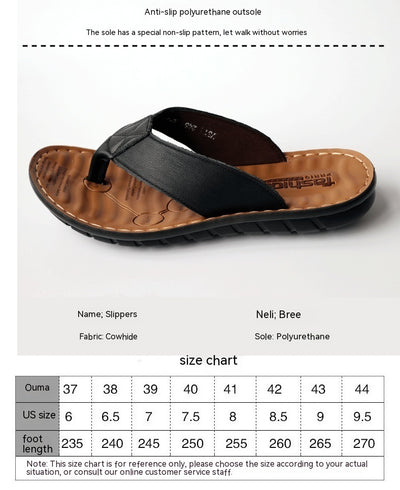 Sandalias de Cuero Genuino para Hombre - Chanclas Cómodas de Verano - Image 9