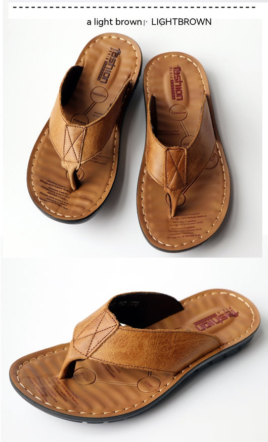 Sandalias de Cuero Genuino para Hombre - Chanclas Cómodas de Verano - Image 11