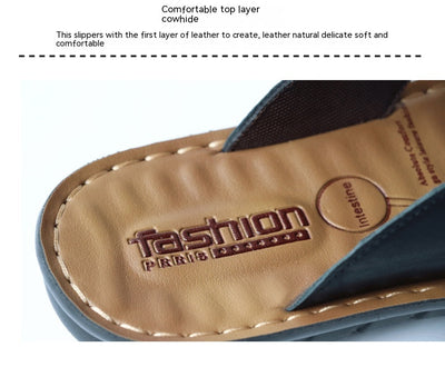 Sandalias de Cuero Genuino para Hombre - Chanclas Cómodas de Verano - Image 14