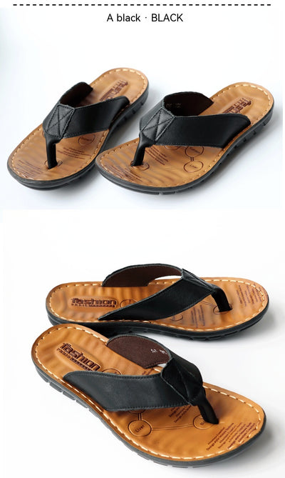 Sandalias de Cuero Genuino para Hombre - Chanclas Cómodas de Verano - Image 15