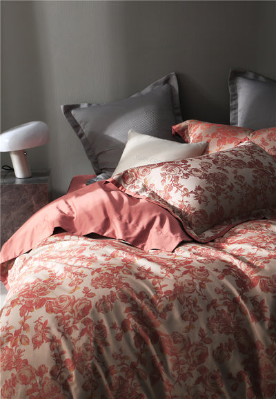 Juego de Cama Jacquard Algodón Puro Estilo Retro Americano 4 Piezas - Image 61