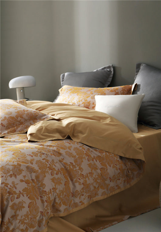 Juego de Cama Jacquard Algodón Puro Estilo Retro Americano 4 Piezas - Image 63