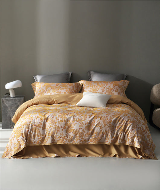 Juego de Cama Jacquard Algodón Puro Estilo Retro Americano 4 Piezas - Image 66